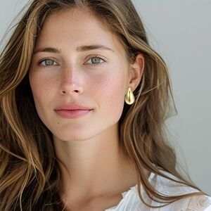 Chunky Gold Teardrop Earrings